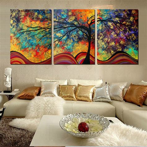 buy large wall art abstract tree painting colorful