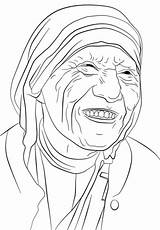 Teresa Mother Coloring Pages Amelia Earhart Drawing Kids Catholic Printable People Famous Colouring Sheets Categories sketch template