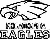 Eagles Philadelphia Football Logo Nfl Coloring Pages Team Clipart Silhouette Printable Name Eagle Logos Printables Names Custom Template Cliparts Color sketch template