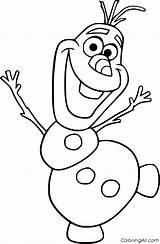 Olaf Coloring Vector sketch template