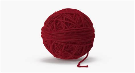 modele  de pelote de laine rouge turbosquid