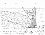 Moses Coloring Pages Great Robin Sea Parts Red sketch template