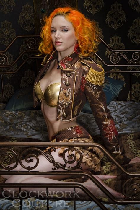 chocolate brown damascus brocade steampunk pinup showing off those fabulous epaulettes yeah