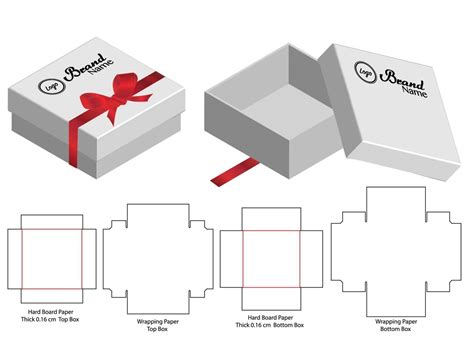 box packaging die cut template design  mock   vector art