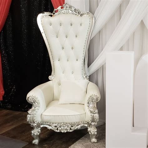 silver high  king  queen chair rental main