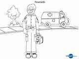Coloring Pages Kids Colouring Paramedic Sheets Printables Paramedics Occupations Occupation Community Clipart First Aid Workers Books Helpers Gif Activities Book sketch template