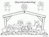 Coloring Nativity Pages Kids Color Shape Printable sketch template