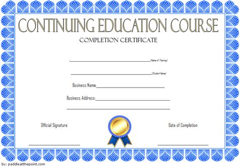 ceu certificate template  super educational designs