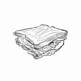 Sandwich Sandwiches sketch template