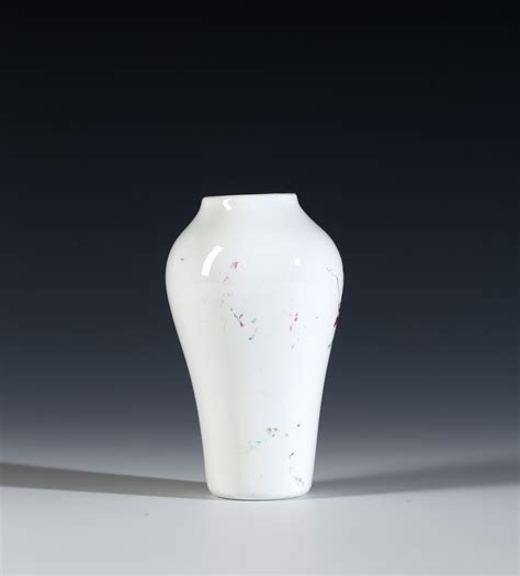 An English Opaque White Glass Vase Rare Ceramics