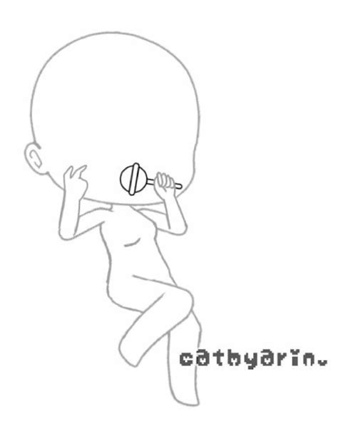 🍃gacha base cr to cathyarin instagram 🍃 desenho de poses