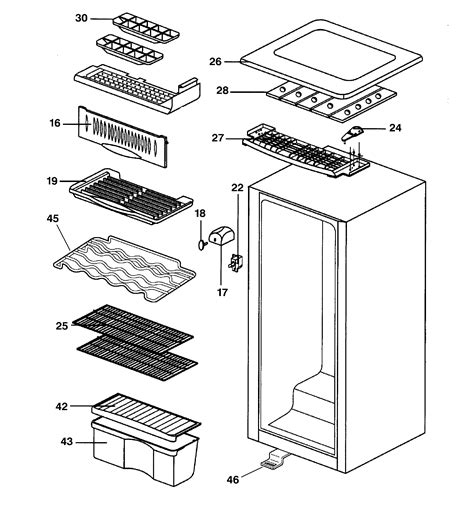 cabinet parts diagram parts list  model smrdamww ge parts refrigerator parts
