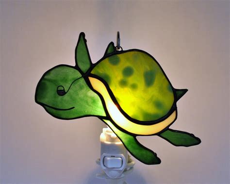 stained glass sea turtle adorable ocean decor   home etsy