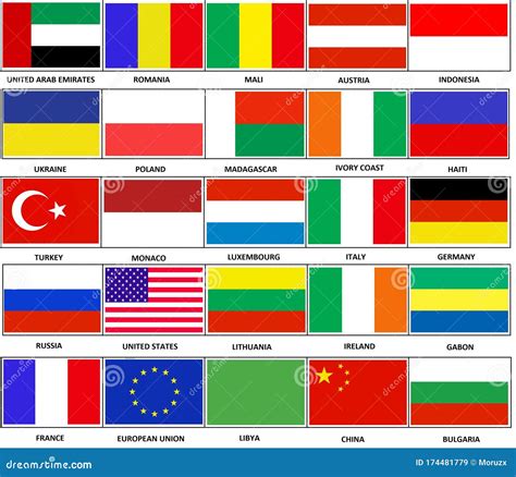 country flags world flags variety stock illustration illustration  monaco region
