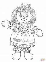 Ann Raggedy Coloring Doll Pages Andy Girl Cabbage Patch Dolls Rag Printable Color American Isabelle Kids Getcolorings Colouring Book Drawing sketch template