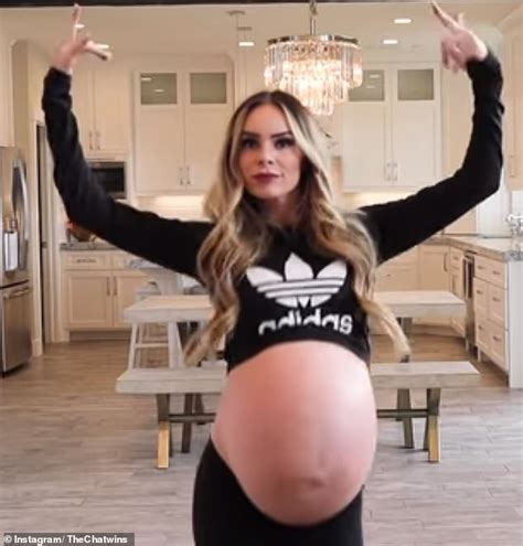 heavily pregnant woman expecting triplets tries to dance