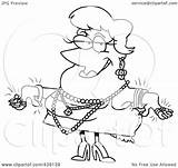 Jewels Outline Cartoon Wearing Woman Clip Toonaday Royalty Illustration Rf Clipart Ron Leishman 2021 sketch template