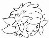 Shaymin Pokemon Coloring Getdrawings Pages sketch template