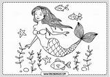 Colorear Sirenas Sirena Rincondibujos sketch template