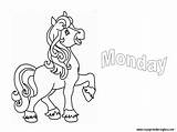 Monday Coloring Pages Days Week Colouring Semana La Comments sketch template