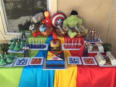 avengers candy table avengers birthday party decorations marvel