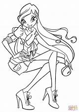 Winx Stella Club Coloring Pages High Resolution Color Print Printable Drawing sketch template