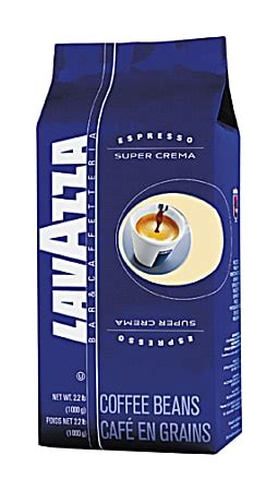 lavazza super crema ground coffee dark roast espresso  lb  bag office depot