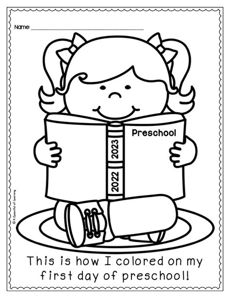 day  pre  coloring pages