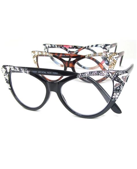 gorgeous new jimmy crystal brand cat eye reading glasses oh my gosh