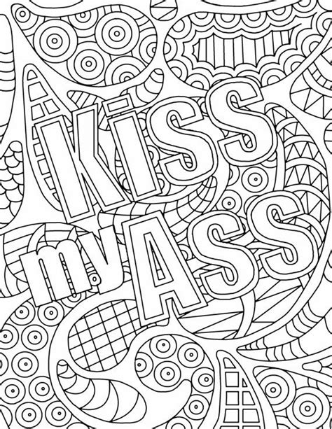 coloring pages  adults swear words