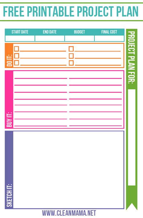 project planner clean mama project planner project planner printable project planner