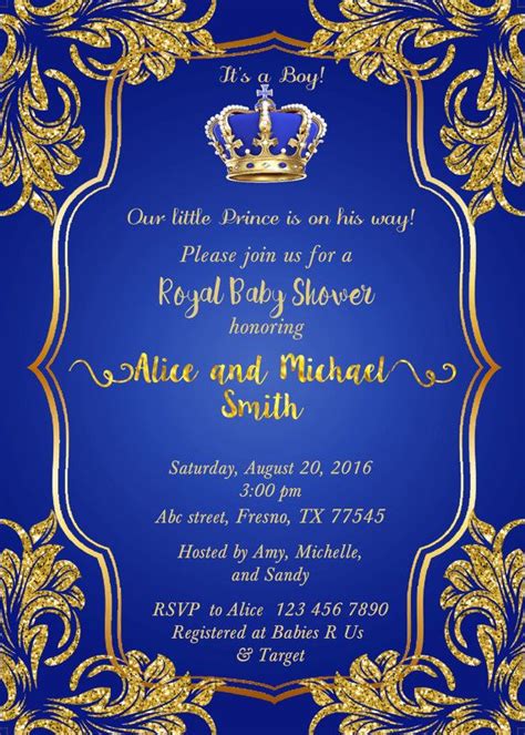 printable royal baby shower invitations printable templates