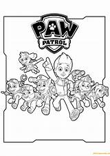 Paw Patrol Pages Coloring Characters Online Color Coloringpagesonly sketch template