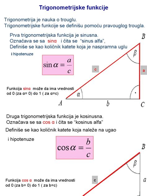 Trigonometrijske Funkcije