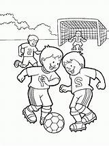 Soccer Kids Coloring Playing Play Football Pages Drawing Template School Group Yard Getdrawings Year Olds Popular Coloringhome sketch template