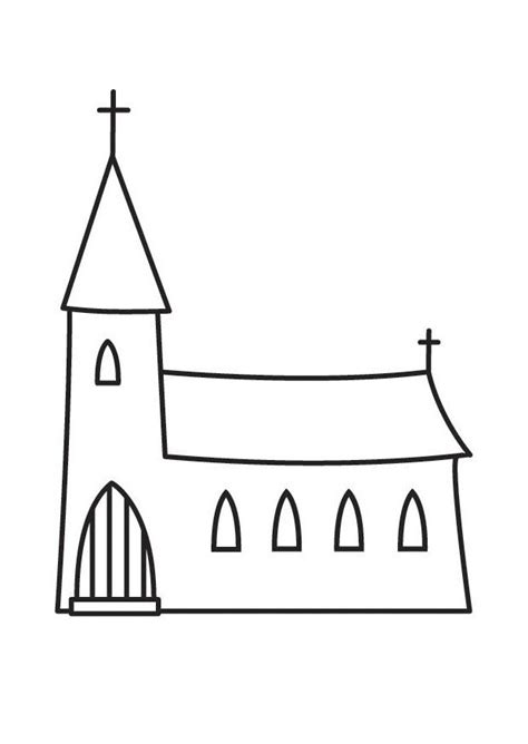 coloring page church  printable coloring pages img