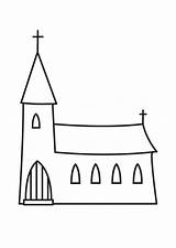 Church Coloring Printable sketch template