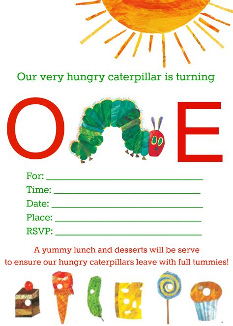 hungry caterpillar  printables