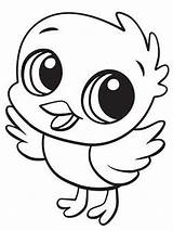 Coloring Pages Chick Animal Baby Bird Color Cute Chicken Colouring Gaddynippercrayons Kids sketch template