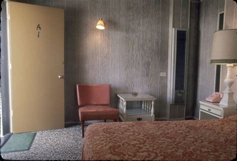 Color Photograph Of An Old Motel Room Writing