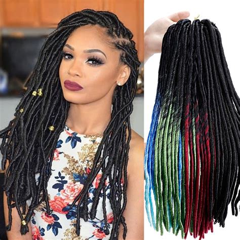 Jinkaili 20 Roots Crochet Goddess Braids Locks Faux Locs Hair Ombre