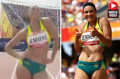 commonwealth games 2018 michelle jenneke performs saucy dance daily star