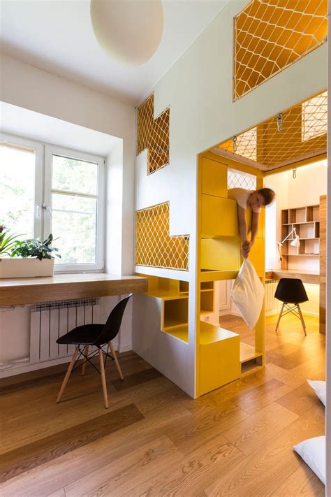 amazingly modular small family apartment  lots  playful spaces
