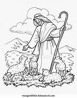 Clipart Jesus Coloring Bible Pages Shepherds Shepherd Clip Sheep Good Lord Drawings Kids Crafts Sunday School Waiting Sign 23 Psalm sketch template