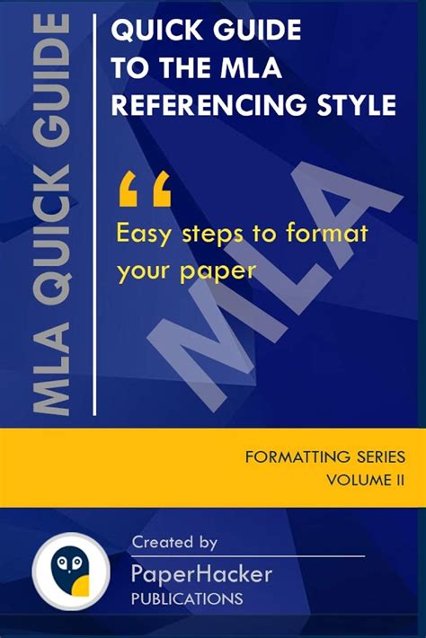 buy quick guide   mla referencing style easy steps  format