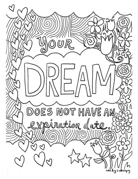 inspiring quote coloring page  adultsfree printables coloring home