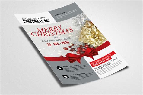 christmas discount flyer template  designhub thehungryjpeg