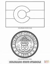 Coloring Colorado Symbols State Pages Drawing Printable sketch template