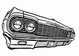 Impala Lowrider Chevrolet Drawings Clipartmag Quma sketch template