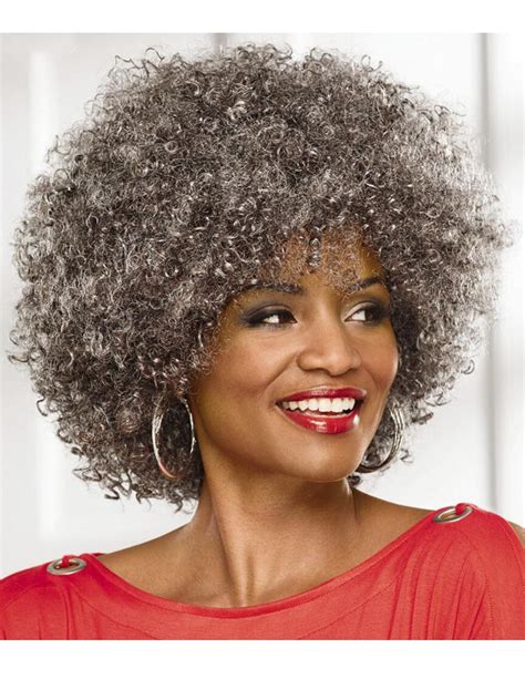 big afro  womens capless grey wig fast ship chin length wigs